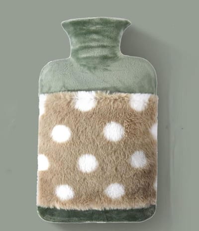 Warmwaterkruik - Warmhoudzak - Bed Opwarmen - Zachte Pluche Hoes - 2 Liter - Grijs