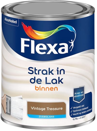 Flexa - Strak In De Lak Binnenlak Zijdeglans - Vintage Treasure - Mengverf - 750 Ml