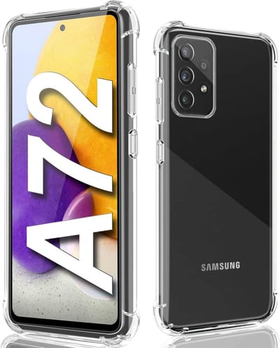 Hoesje Geschikt voor: Samsung Galaxy A72 (4G & 5G) Transparant Versterkte Hoeken TPU Schokabsorptie Flexibele Cover
