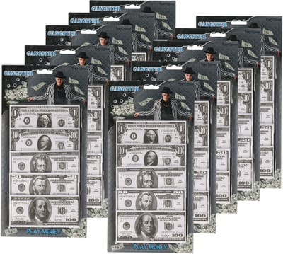 Speelgoed geld - 1000x stuks - 1-10-20-50-100 dollar - 6,5 x 14 cm - Nep geld