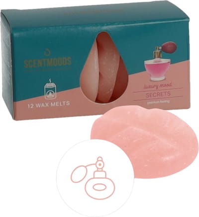 Scentmoods Secrets Geurchips - Geurblokjes - Huisparfum - Geurchips - Waxmelts - Geschikt voor Geurbrander en Waxbrander - 12 Stuks