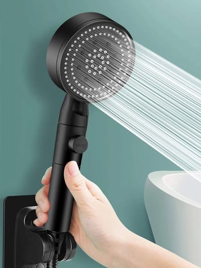 Waledano® Hogedrukdouchekop - Douchekop Met Waterstopknop - Regendouche - 5 Standen - Massagestanden - Waterbesparende Douchekop - Douchekop