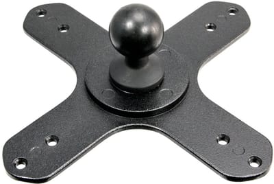 VESA 75 / VESA 100 to 25mm Ball Mount Bracket Adapter
