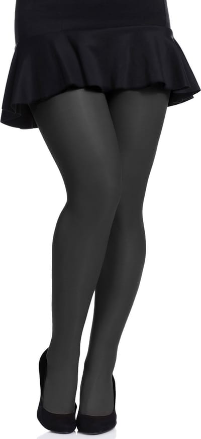 Merry Style Dames Grote maten Panty - 20 DEN - Halsterloos - Polyamide - MS-GB-161 - Zwart - XXL