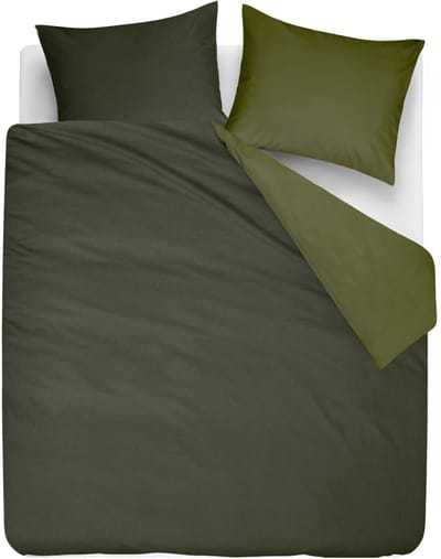 Beddinghouse Warm dekbedovertrek - Tweepersoons - 200 x 200/220 cm - Groen
