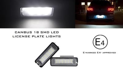 LED Kentekenverlichting set voor Seat Altea XL Exeo Ibiza Leon Toledo CANBUS 18 SMD LED Kenteken LED lampen set verlichting units wit licht