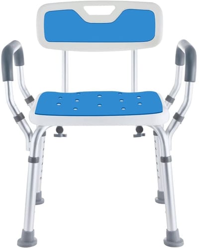 CRLYN® Douchekruk Inklapbaar - Douchestoel - Wit en Blauw