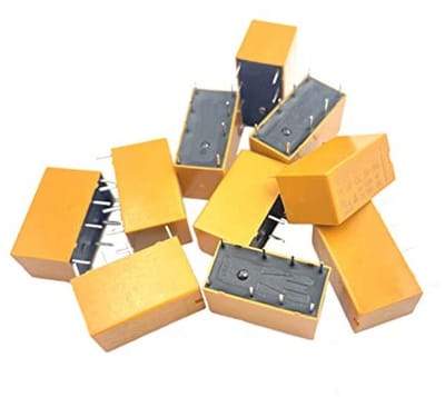 10 Stuks 8-Pins DPDT Micro Relais PCB voor DC Toepassingen