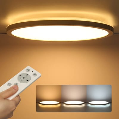Epochglo LED Plafondlamp Ø30 cm – 24W 2400lm, Dimbaar met Afstandsbediening, 3000K-6000K, IP44 – Wit