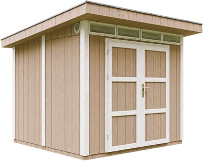 Timbela M903A-TERRA BROWN - LP SmartSide Tuinhuis op houtbasis - 6 m² - 294x279xH237 cm - met vloer en verf