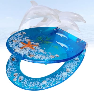 Toiletbril met Softclose - WC-bril Deksel - Comfortabel Zitten - Stil Sluitmechanisme - Universele Pasvorm - Blauw