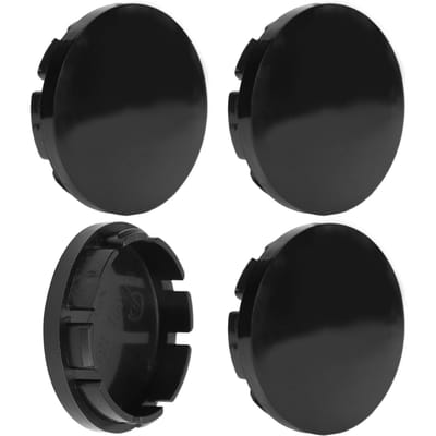 56mm 4PCS Cache-moyeu de roue de voiture Noir Cache-moyeu compact pour jante de pneu Universel pour véhicule