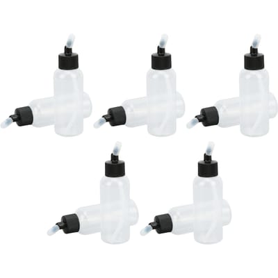 10 Flacons d'Huile Capillaire 60ml Anti-fuite Résistant aux Hautes Températures Plastique Transparent Flacon Pompe avec Entonnoir white