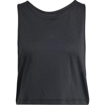 Adidas Performance Essentials Korte Yogatanktop - Dames - Zwart
