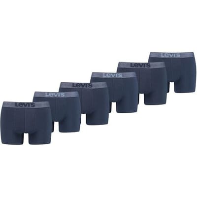 Levi's Boxershorts - Melange WB Organic Cotton - 6-pack heren boxershorts - Mood Indigo - Maat S