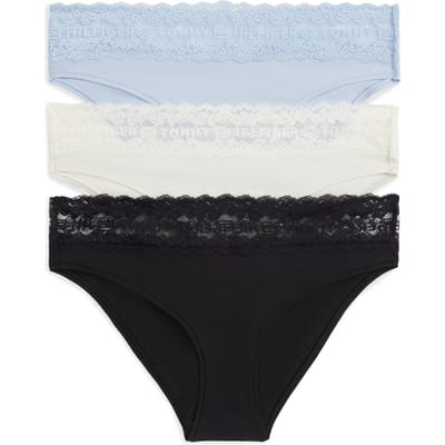 Tommy Hilfiger 3 Pack Bikini Breezy Blue/ivory/black Taglia: S | Biancheria intima Outlet | Donna | Blu
