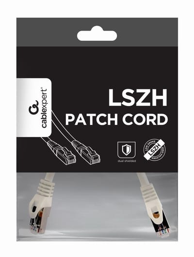 FTP Category 6 Rigid Network Cable GEMBIRD PP6A-LSZHCU-W-0.25M White 25 cm