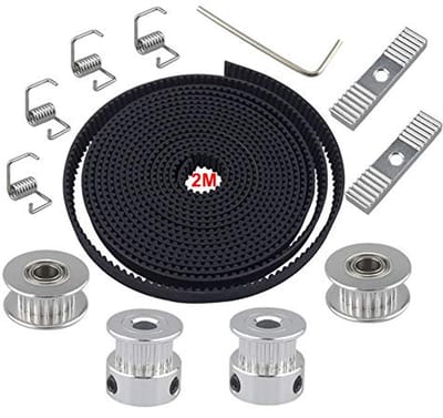 2 m GT2 Tandriem met Distributieriemschijf, Idler en Torsieveer - Complete Set