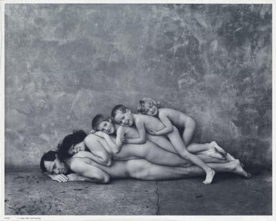 Mini zwart-wit poster - The Family - Ton Huijbers - 24x30 cm