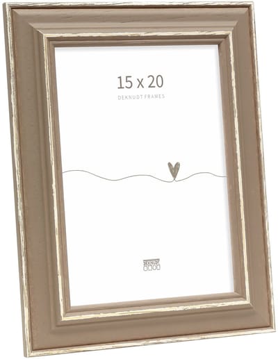 Deknudt Frames fotolijst S221F3 - bruin met naturel accent - 15x20 cm