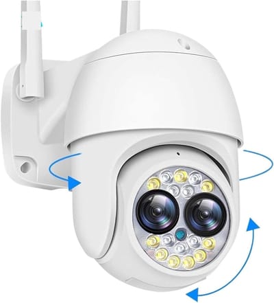 Beveiligingscamera Buiten - WiFi Camera - Huisbewaking - AI Menselijke Detectie - 4MP 2K - Wit