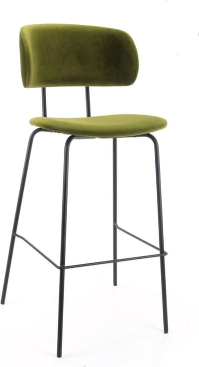 Workliving Barkruk Hoog Bo RS - Velvet Army - 82 CM