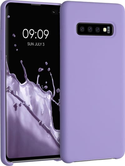kwmobile telefoonhoesje geschikt voor Samsung Galaxy S10 Plus / S10+ - Hoesje met siliconen coating - Smartphone case in violet lila
