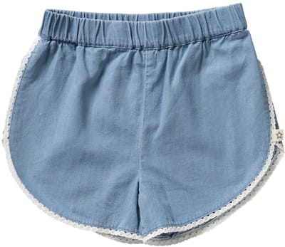 Chambray Shorts | Korte broek meisjes | Blauw broekje | Maat 80 t/m 140 | YOUR WISHES