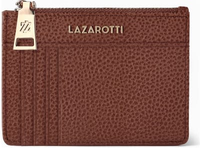 Lazarotti Bologna Leren sleutelhanger Kaarthouder leer 11,5 cm met air tag compartiment - brown