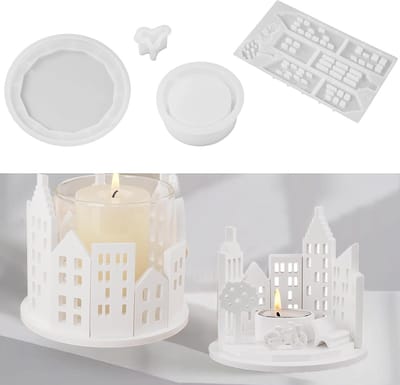 Creatieve Siliconen Mallen voor Huisvormige Kaarsen, DIY Gietmallen voor Plasteren en Decoratie