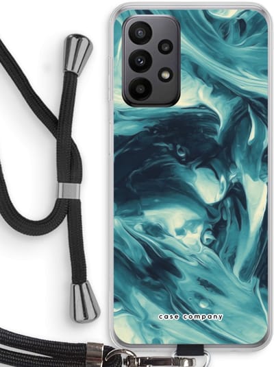 Case Company® - Hoesje met koord geschikt voor Samsung Galaxy A23 hoesje met Koord - Dreaming About Whales - Telefoonhoesje met Zwart Koord - Bescherming aan alle Kanten en Over de Schermrand
