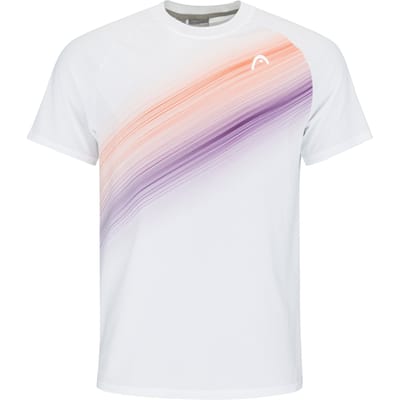 HEAD Performance T-shirt Heren-Wit,Oranje