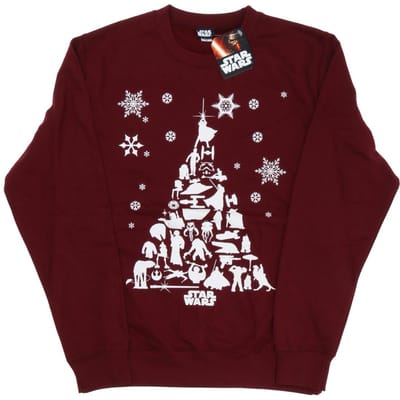 Star Wars Heren Kerstboom Sweatshirt (Bourgondië)