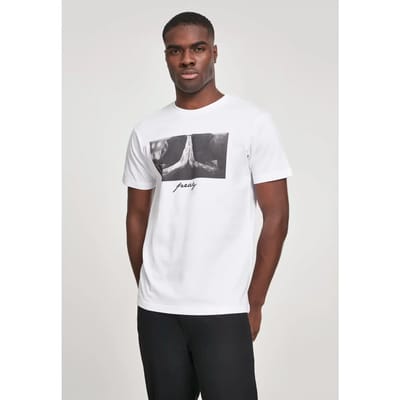 Mister Tee - Pray Heren T-shirt - L - Wit