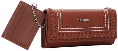 Desigual Portemonnee Trama Mariona Long Wallet Camel Bruine