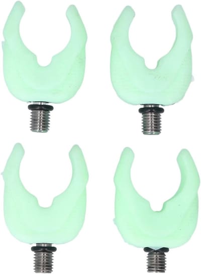 Hengelsteunen Set - Vissteun Accessoires - Vissen Beschermen - Zachte Silicagel - 4 stuks - Lichtgevend groen