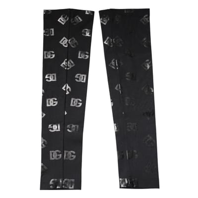 Zwarte DG Logo Monogram Wol Stretch Mouwen