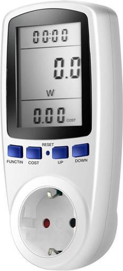 Energiemeter – Verbruiksmeter – Energiekostenmeter – KWh meter – Stroomverbruik meter – Elektriciteitsmeter – Energiekosten - Stopcontact – Meerdere functies- Speciaal voor Belgische penaarde!