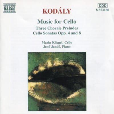 Maria Kliegel & Jeno Jandó - Kodály: Music For Cello (CD)