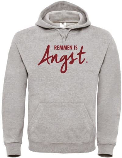 Remmen is Angst wintersport hoodie grijs 3XL - Bordeaux rood - soBAD. | Foute apres ski outfit | kleding | verkleedkleren | wintersporttruien | wintersport dames en heren