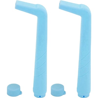2 Stuks Hik Stro Klein Gat Platte Mond Herbruikbaar Stop Hikken Stro voor Volwassenen Kinderen Dusty Pink meer blauwe kleur