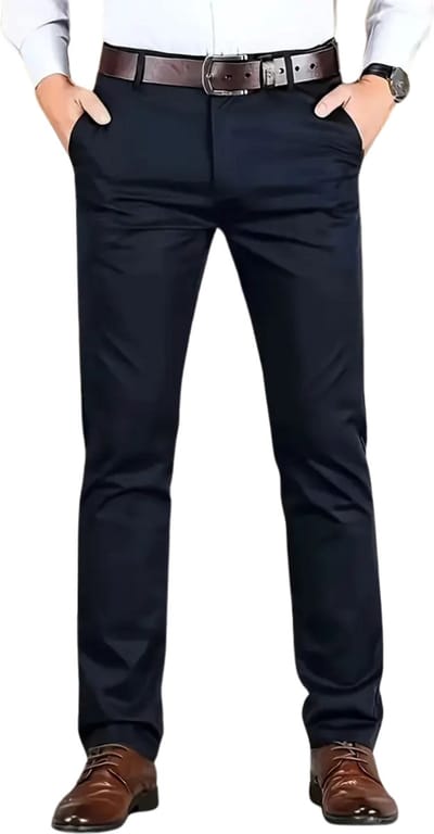 Bovista Pantalon Heren - Chino - Golfbroek - Nette Broek - Elastische Tailleband - Volwassenen - Marineblauw - 44