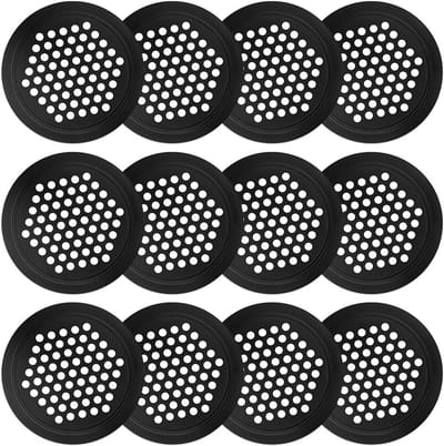 Allecto Plus - Set van 12 Ventilatieroosters van Roestvrij Staal voor