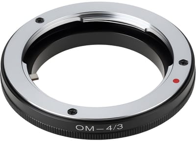 Allecto - Cameralens Adapterring voor OM-4/3 Mount - Olympus Compatibel - Zwart - Fotografie Accessoire - Geschikt voor OM - 4/3 Cameralens - Adapterring OM - 4/3" Mount Compatibel met Olympus