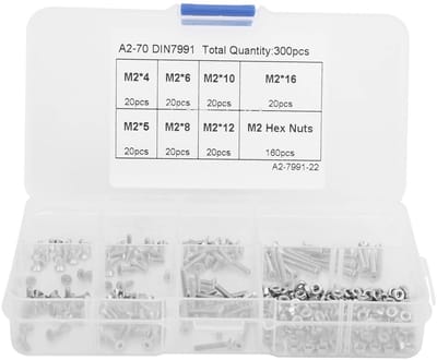Dailygoody - Schroef- en Moerset - Metrische Zeskantdop - Corrosiebestendig - 300 Stuks - Schroefmoerassortiment - Geschikt voor diversen klussen - Co...