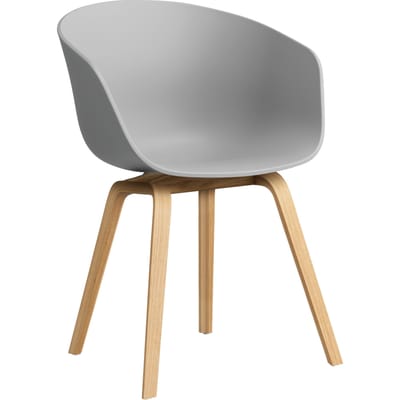 HAY About A Chair AAC 22 - Standaard glijders kunststof - lak op waterbasis - concrete grey 2.0
