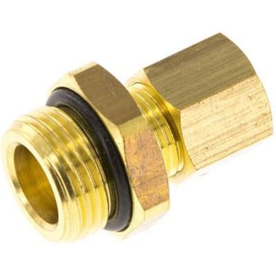 G 3/8'' Buitendraad x 8mm Messing Rechte Knelfitting met NBR Afdichting 135 Bar DIN EN 1254-2