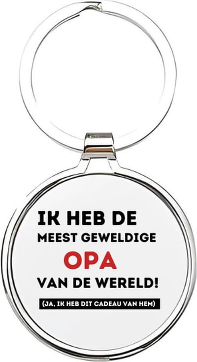 Akyol - je bent de meest geweldige opa die er is Sleutelhanger - Opa - de leukste opa - opa sleutelhanger - grootvader sleutelhanger - sleutelhanger voor opa - familie sleutelhanger - verjaardagscadeautje - cadeau voor opa - grandfather - 4 x 7,5 CM