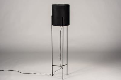 Lumidora Vloerlamp 74078 - GENEVA - E27 - Zwart - Metaal - ⌀ 30 cm