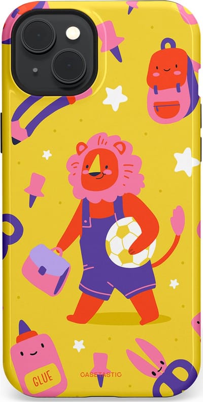 Casetastic hoesje geschikt voor Apple iPhone 15 Plus - MagSafe - Dubbellaagse bescherming - Krachtige lessen - Fashion Case - Goud Koraal